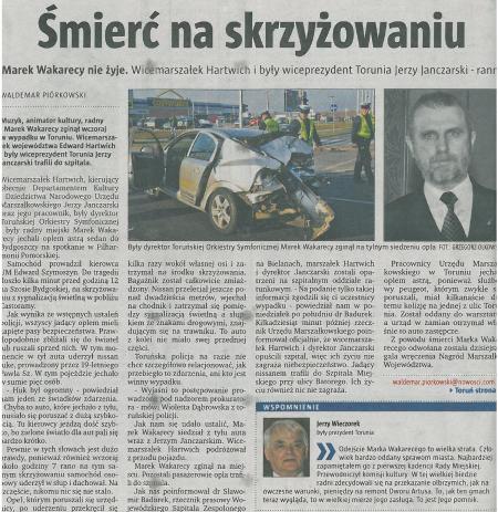 Śmierć na skrzyżowaniu. Nowości, 8.11.2011